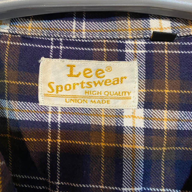 Lee(リー)のロンドンタクシー様 リー チェックシャツ  長袖シャツ パープル L 90s メンズのトップス(シャツ)の商品写真