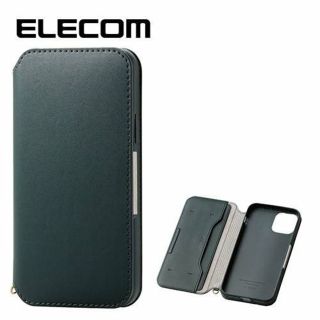 エレコム(ELECOM)のiPhone11Pro用ソフトレザー手帳型ケース グリーン(iPhoneケース)