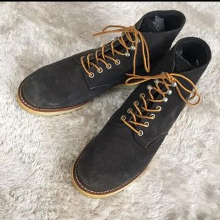 レッドウィング(REDWING)の美品！プレーントゥ/スエード/セッター/ネイビー/8821/アイリッシュセッター(ブーツ)