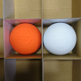 ラクロスボール ストレッチボール 2個(オレンジ、白)(ヨガ)