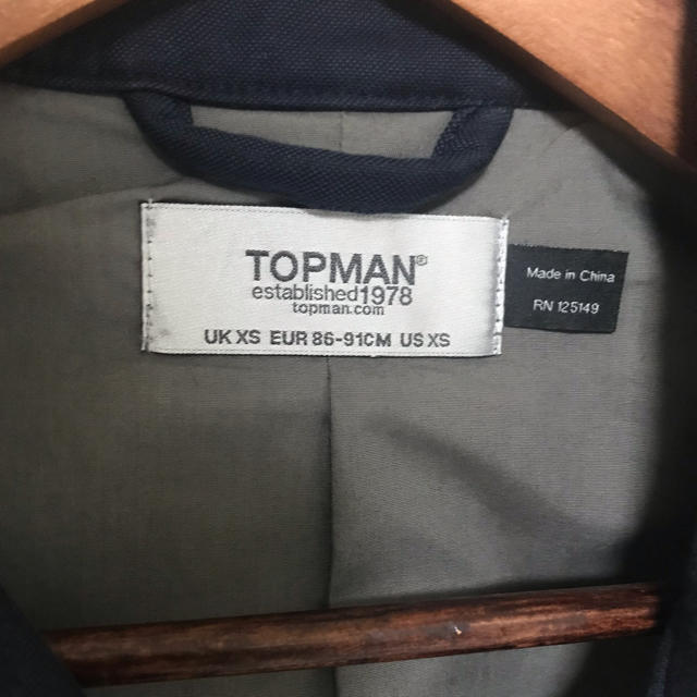 TOPMAN(トップマン)のTOPMAN ネイビー　トレンチコート メンズのジャケット/アウター(トレンチコート)の商品写真