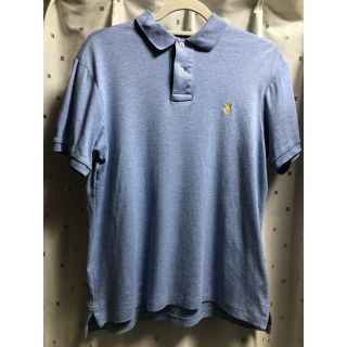 ポロラルフローレン(POLO RALPH LAUREN)のポロラルフローレン ポロシャツ　水色&黄色ロゴ(ポロシャツ)