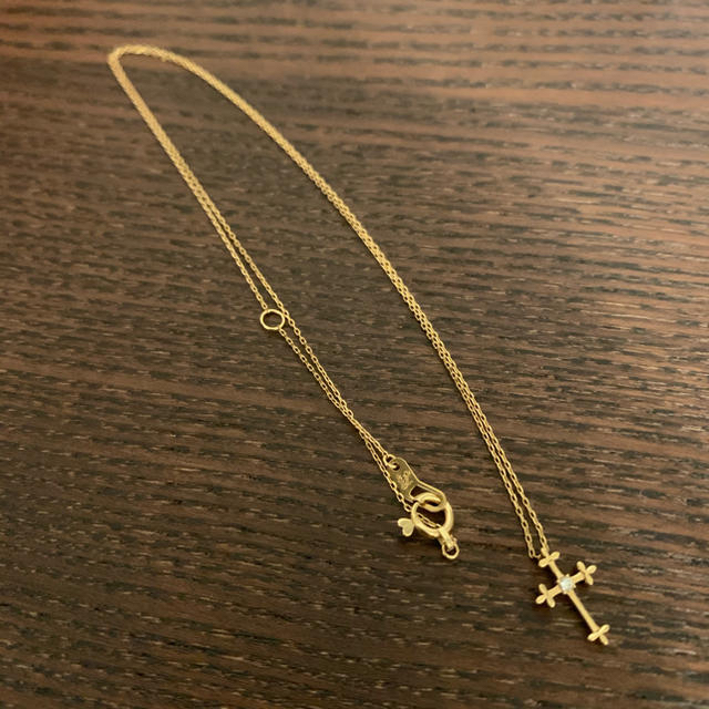 STAR JEWELRY(スタージュエリー)のstar jewelry k18 ダイヤモンド0.01カラット　ネックレス　美品 レディースのアクセサリー(ネックレス)の商品写真