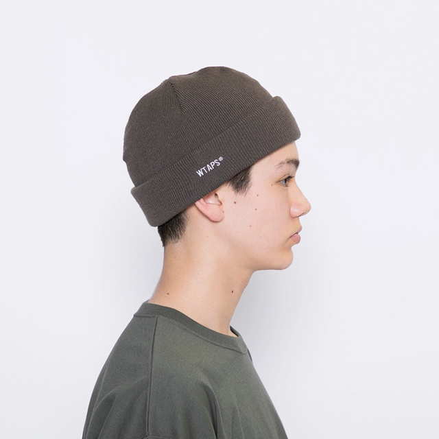 W)taps(ダブルタップス)のWTAPS BEANIE ACRYLIC OLIVE DRAB メンズの帽子(ニット帽/ビーニー)の商品写真