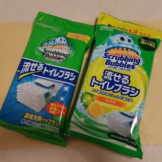 ジョンソン(Johnson's)のスクラビングバブル　流せるトイレブラシ　12個×2P(洗剤/柔軟剤)