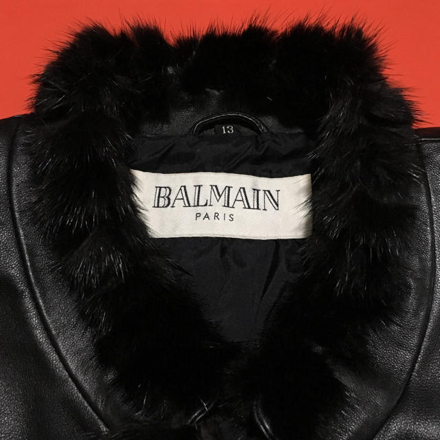 BALMAIN(バルマン)のBALMAIN レザージャケット バルマン ミンクファー 革 毛皮 ブルゾン レディースのジャケット/アウター(毛皮/ファーコート)の商品写真
