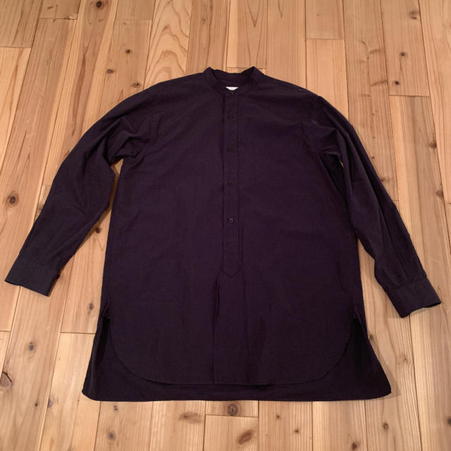COMOLI - COMOLI 20ss バンドカラーシャツ ネイビー サイズ2の COMOLI - COMOLI 20ss バンドカラーシャツ ネイビー サイズ2の
