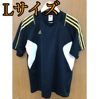 アディダス(adidas)のアディダス　ドライ素材Tシャツ　ネイビー　Lサイズ(Tシャツ/カットソー(半袖/袖なし))