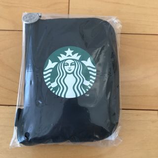 スターバックスコーヒー(Starbucks Coffee)のスターバックス　ポケッタブル　エコバッグ　　　　　　　ブラック(エコバッグ)