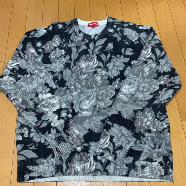supreme floral angora sweater