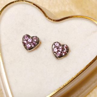 ジュエリーツツミ(JEWELRY TSUTSUMI)のk10? ＷＧ ピンクサファイア ハートピアス(ピアス)