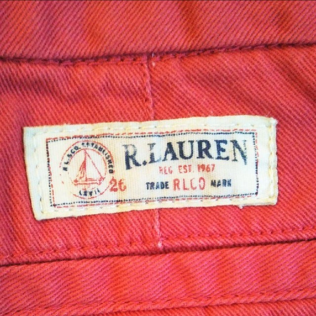 Ralph Lauren(ラルフローレン)のラルフローレン チノショートパンツ 赤 100cm キッズ/ベビー/マタニティのキッズ服女の子用(90cm~)(パンツ/スパッツ)の商品写真