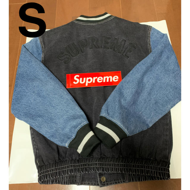 Denim Varsity Jacket【S】