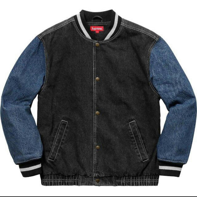 Supreme(シュプリーム)のDenim Varsity Jacket【S】 メンズのジャケット/アウター(Gジャン/デニムジャケット)の商品写真