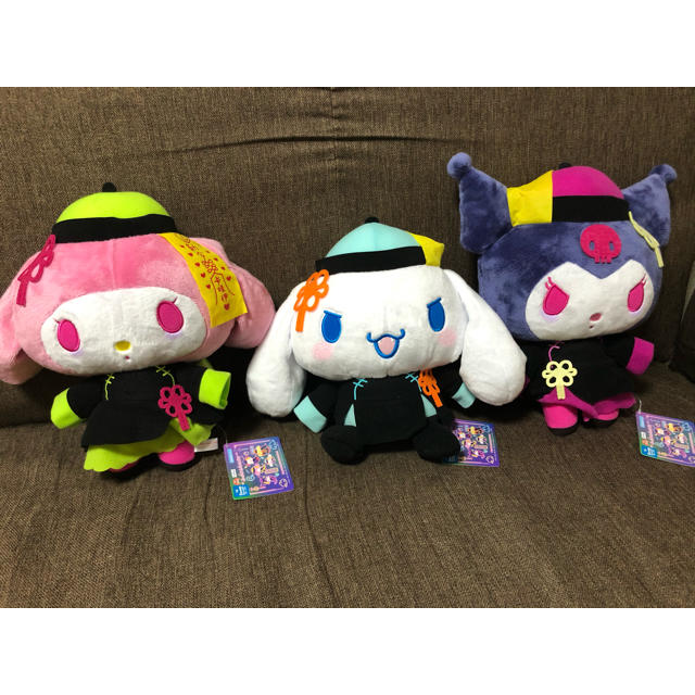 namco限定 サンリオキャラクターズ キョンシー ぬいぐるみ 全3種セットおもちゃ/ぬいぐるみ