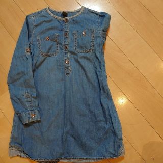 ザラキッズ(ZARA KIDS)のザラ　デニムワンピース&ロンティー(ワンピース)