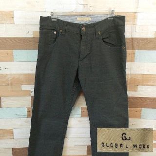 グローバルワーク(GLOBAL WORK)の【GLOBAL WORK】 美品 グローバルワーク ストレートパンツ カーキ M(チノパン)