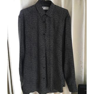 サンローラン(Saint Laurent)のサンローラン　シルク　ドット　シャツ　美品　ジャケット　デニム(シャツ)