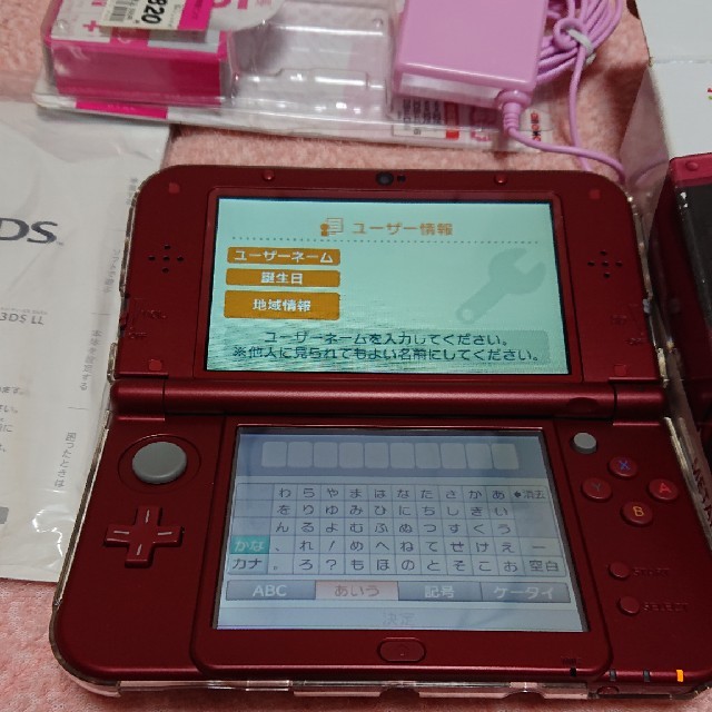 ニンテンドー3DS(ニンテンドー3DS)のニンテンドー 任天堂 3ＤＳ ＬＬ メタリックレッド エンタメ/ホビーのゲームソフト/ゲーム機本体(家庭用ゲーム機本体)の商品写真