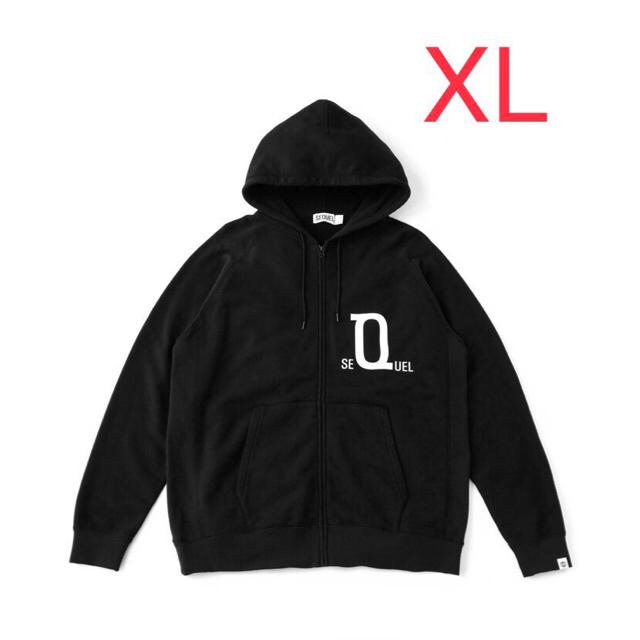 ロゴバンド付 20aw sequel zip hoodie XL blackパーカー