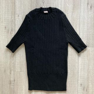 ドレステリア(DRESSTERIOR)の❤︎新品❤︎DRESSTERIOR❤︎シルク混リブニット❤︎38★ブラック(ニット/セーター)