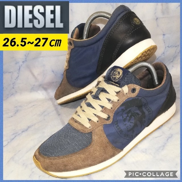 DIESEL(ディーゼル)のディーゼル A-HEAD レザー ローカット スニーカー 27㎝ メンズの靴/シューズ(スニーカー)の商品写真