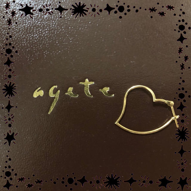 agete(アガット)のミク様専用　agete アガット K18 ハートフープピアス　片方のみ レディースのアクセサリー(ピアス)の商品写真