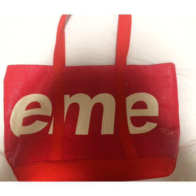 Supreme Raffia Tote トートバッグ レッド 1