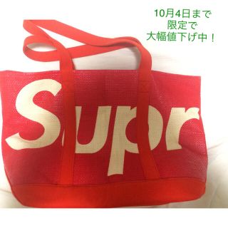 シュプリーム(Supreme)のSupreme Raffia Tote トートバッグ レッド(トートバッグ)