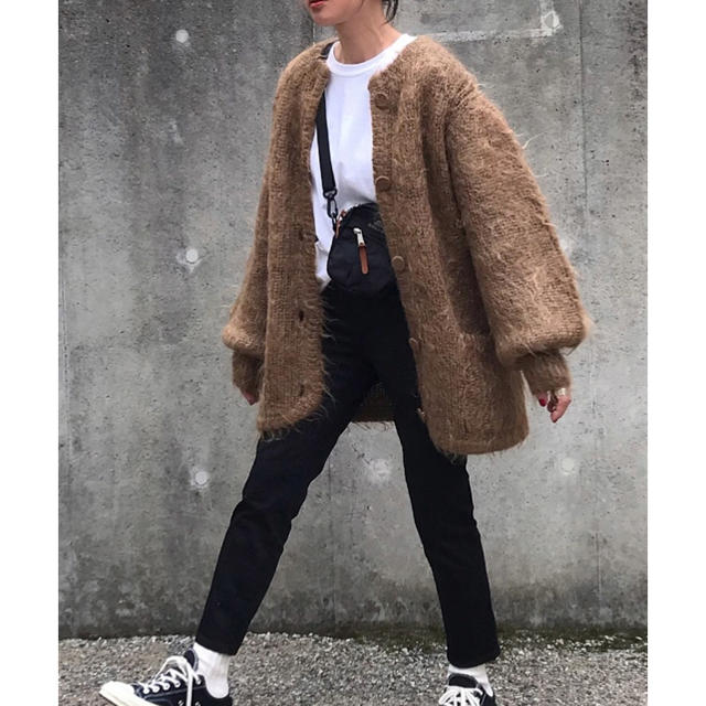 CLANE SHAGGY OVER CARDIGAN ブラウン