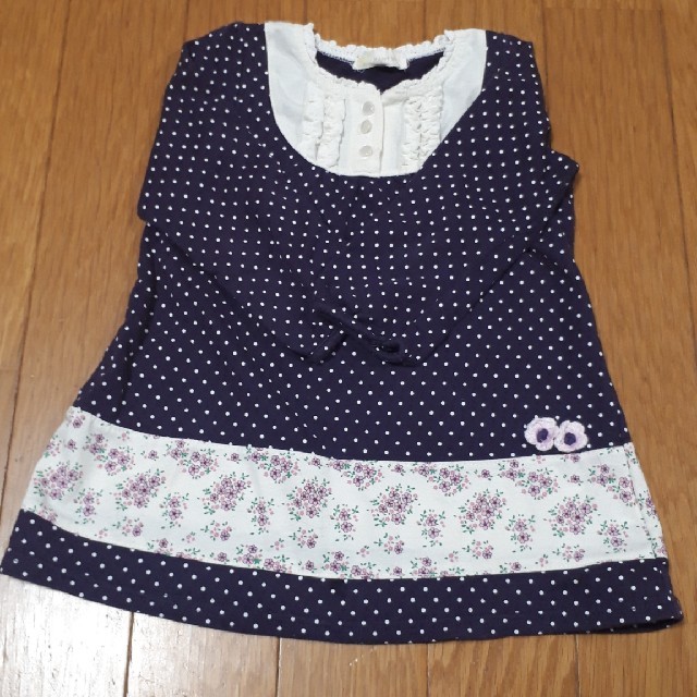 fukuske(フクスケ)の長袖ワンピース　100センチ キッズ/ベビー/マタニティのキッズ服女の子用(90cm~)(ワンピース)の商品写真