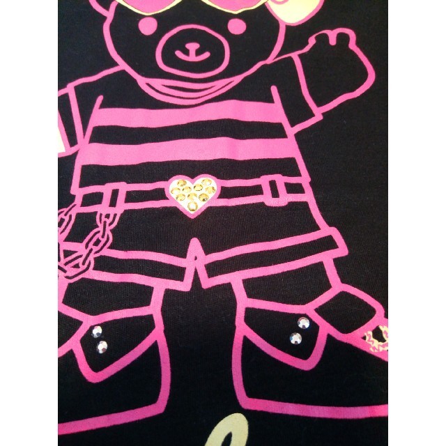 ROSE FANFAN(ローズファンファン)の新品タグなし　ROSE FANFAN 　Tシャツ ブラック　150 キッズ/ベビー/マタニティのキッズ服女の子用(90cm~)(Tシャツ/カットソー)の商品写真