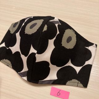 マリメッコ(marimekko)の立体　インナーマスク　黒6(その他)