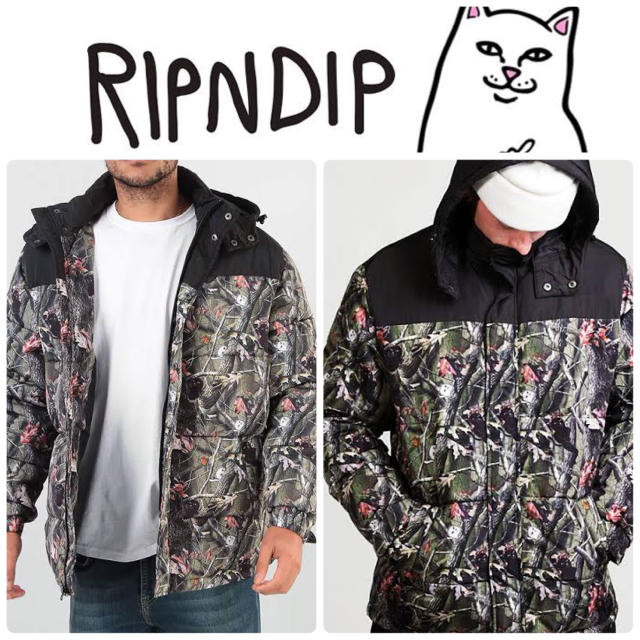 リップンディップ RIPNDIP カモ ツリー 中綿 ダウンジャケット