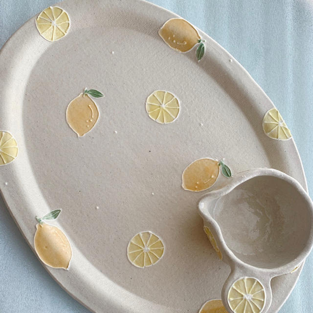 中村佳菜子さんレモンオーバル皿と小鉢 食器
