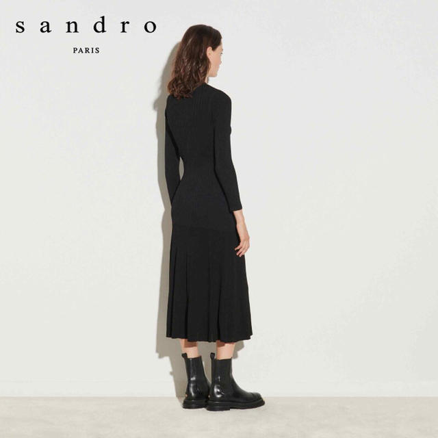 ❤️Sandro2020秋冬新作　新品　黒ワンピース　綺麗上品