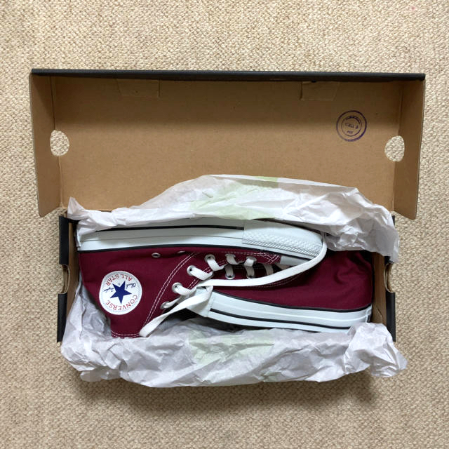 CONVERSE(コンバース)の【未使用】コンバース ハイカット 24.0 マルーン レディースの靴/シューズ(スニーカー)の商品写真