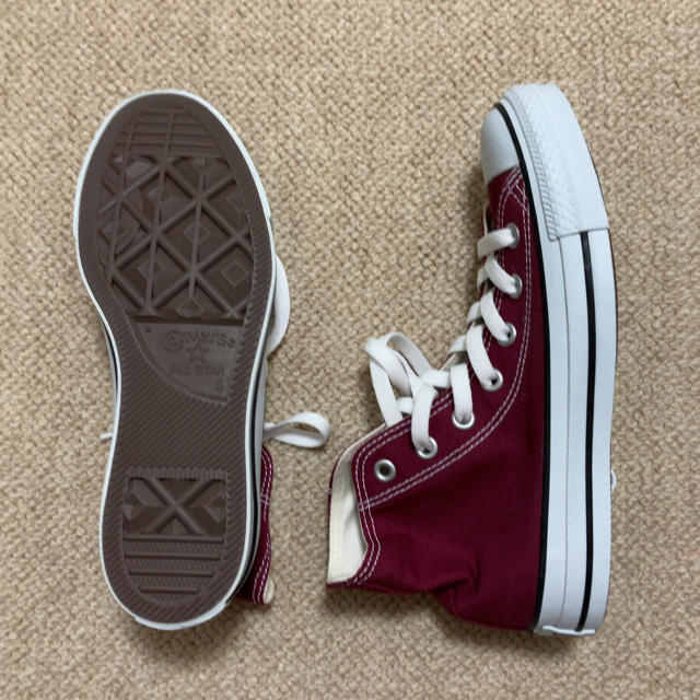 CONVERSE(コンバース)の【未使用】コンバース ハイカット 24.0 マルーン レディースの靴/シューズ(スニーカー)の商品写真