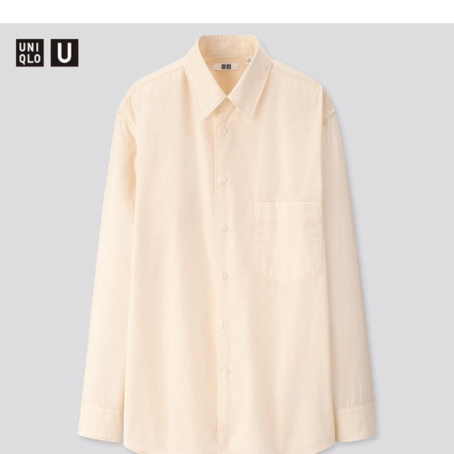 UNIQLO(ユニクロ)のユニクロユー ブロードシャツ　Mサイズ  白 新品未使用　送料無料 ルメール メンズのトップス(シャツ)の商品写真