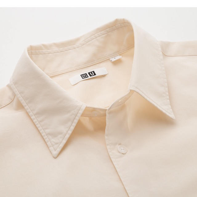 UNIQLO(ユニクロ)のユニクロユー ブロードシャツ　Mサイズ  白 新品未使用　送料無料 ルメール メンズのトップス(シャツ)の商品写真