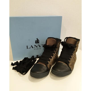 ランバン(LANVIN)のランバン カーキサテンスニーカー(スニーカー)