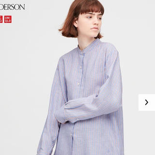 ユニクロ(UNIQLO)のUNIQLO JWANDERSONＪWアンダーソン リネンブレンドスタンドシャツ(シャツ/ブラウス(長袖/七分))