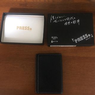 Presso pique ネイビー キャッシュレス財布(折り財布)