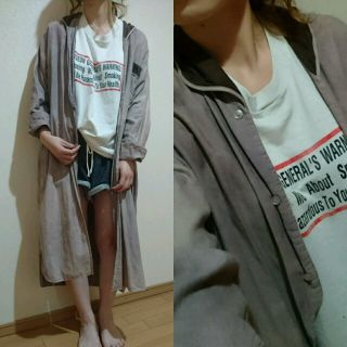 vintage ロングシャツ(ガウンコート)