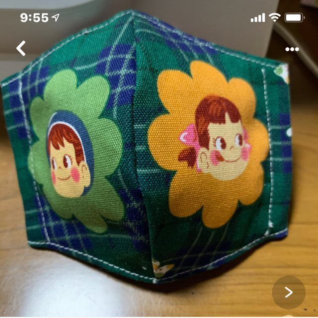 Disney(ディズニー)のペコちゃん　インナーマスク ハンドメイドのキッズ/ベビー(外出用品)の商品写真