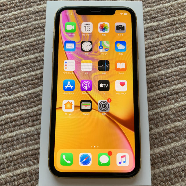 iPhoneXR イエロー 64GB SIMフリー バッテリー容量100%