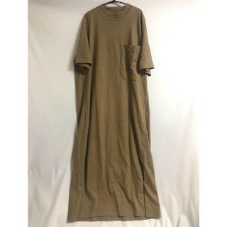 ドゥーズィエムクラス(DEUXIEME CLASSE)の新品未使用　unfil アンフィル　コットンフランネルTシャツドレス　ワンピース(ロングワンピース/マキシワンピース)