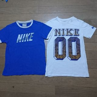 ナイキ(NIKE)のNIKE Tシャツ 白 ブルー ベースボール サッカー 130 140 (Tシャツ/カットソー)