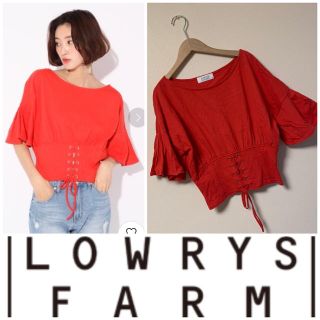 ローリーズファーム(LOWRYS FARM)のLOWRYSFARM♡ウエストレースアップTシャツ(Tシャツ(半袖/袖なし))