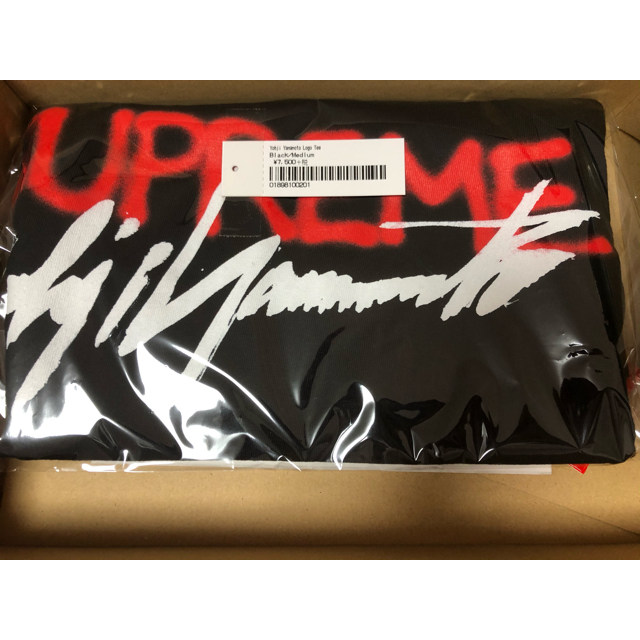 トップスsupreme yohji yamamoto Logo tee 黒 Mサイズ